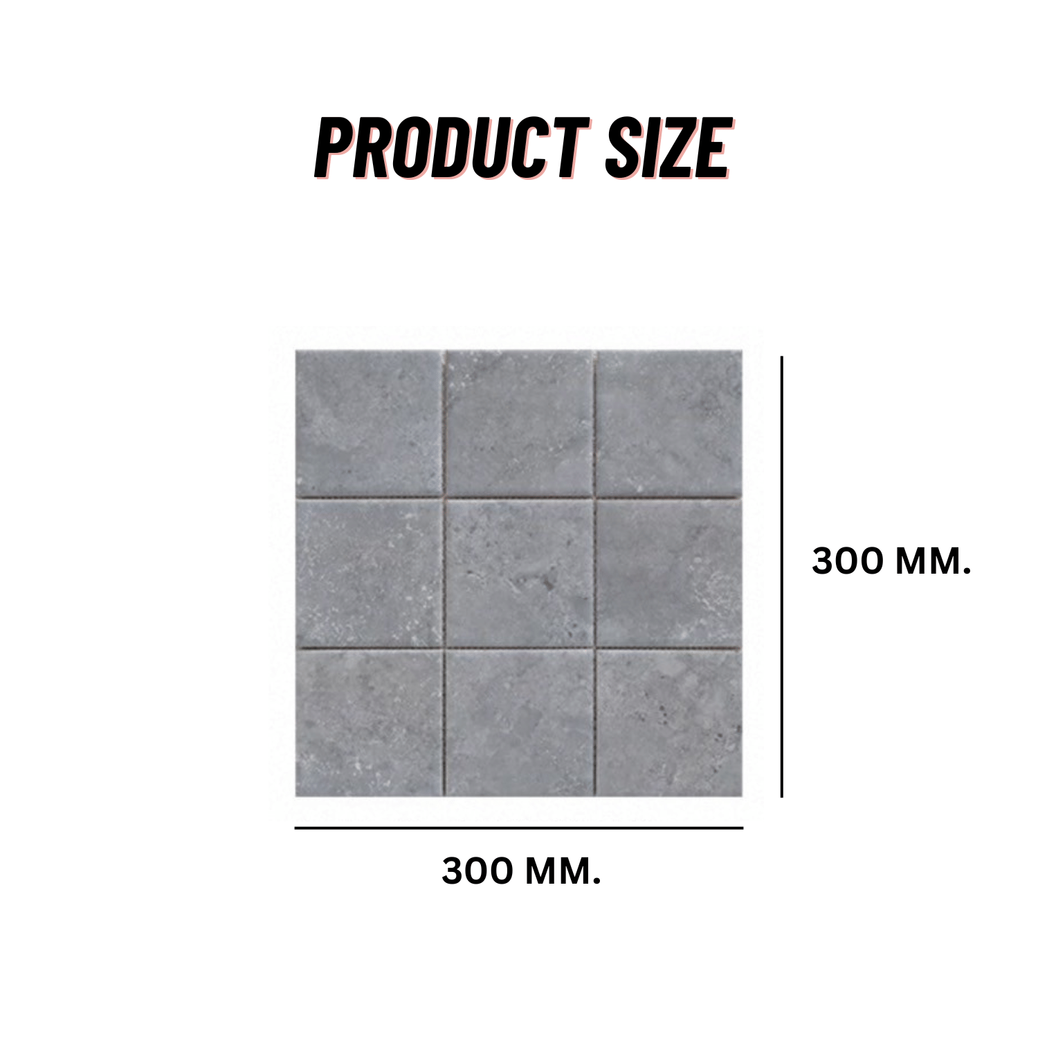 โมเสคเซรามิค TIMELESS TILES รุ่น RAWRY 30X30 ซม. สีเทา CEMENT สไตล์ลอฟต์_1
